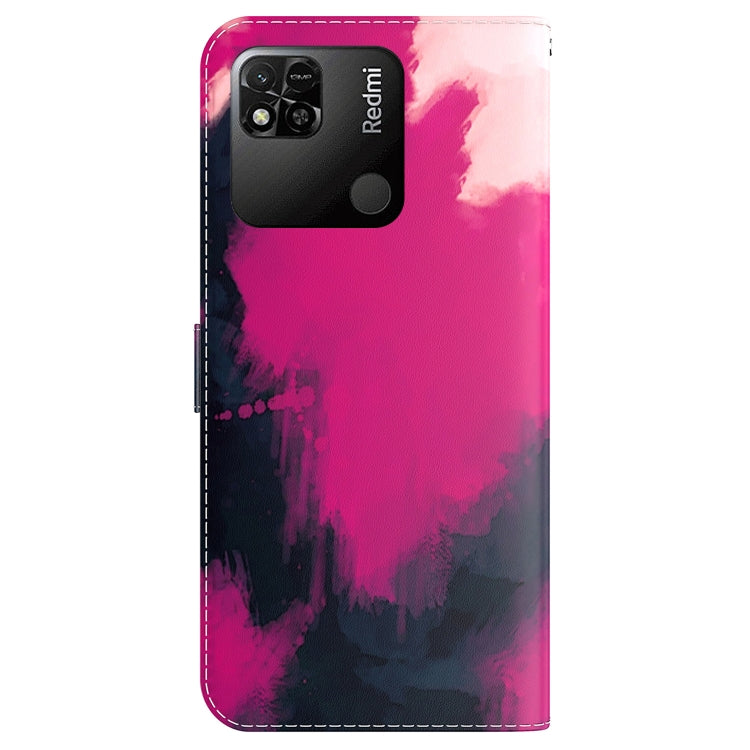 For Xiaomi Redmi 10A Watercolor Pattern Horizontal Flip Leather Phone Case