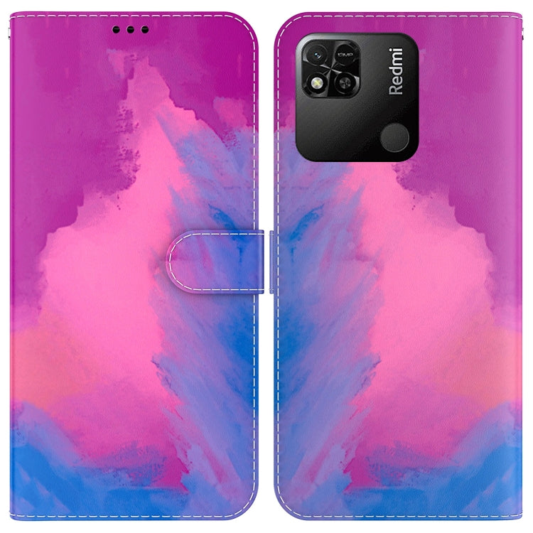 For Xiaomi Redmi 10A Watercolor Pattern Horizontal Flip Leather Phone Case