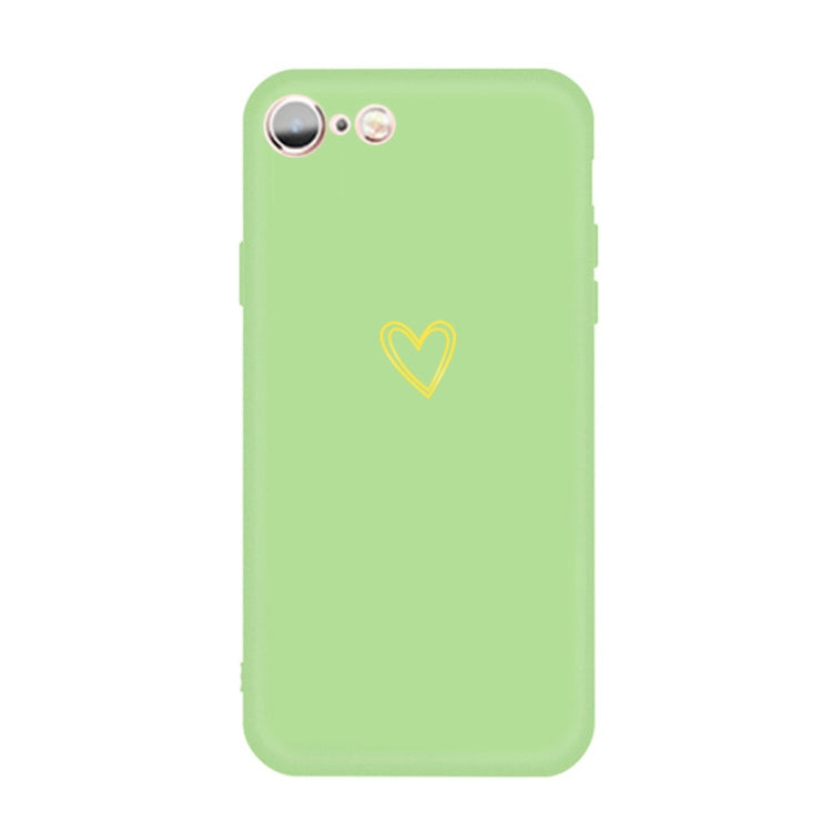 For iPhone 6s / 6 Golden Love-heart Pattern Colorful Frosted TPU Phone Protective Case