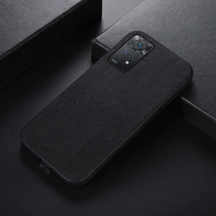 For Xiaomi Redmi Note 11 Pro Global Wood Texture PU Phone Case