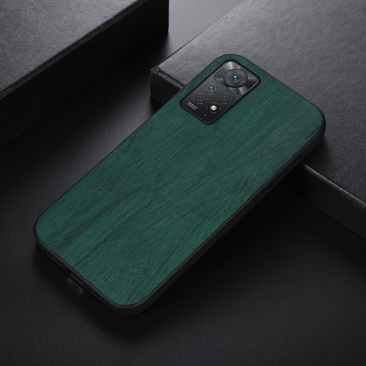 For Xiaomi Redmi Note 11 Pro Global Wood Texture PU Phone Case