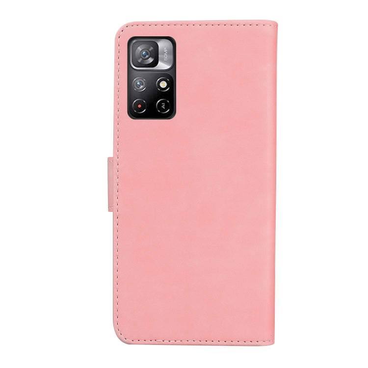For Xiaomi Redmi Note 11 Skin Feel Pure Color Flip Leather Phone Case