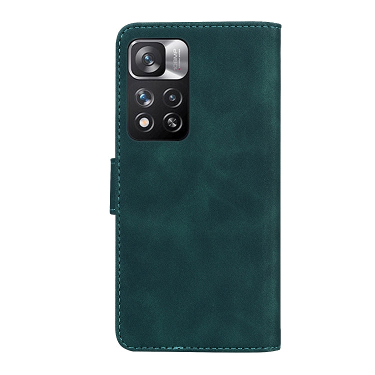 For Xiaomi Redmi Note 11 Pro / Note 11 Pro+ 5G Skin Feel Pure Color Flip Leather Phone Case