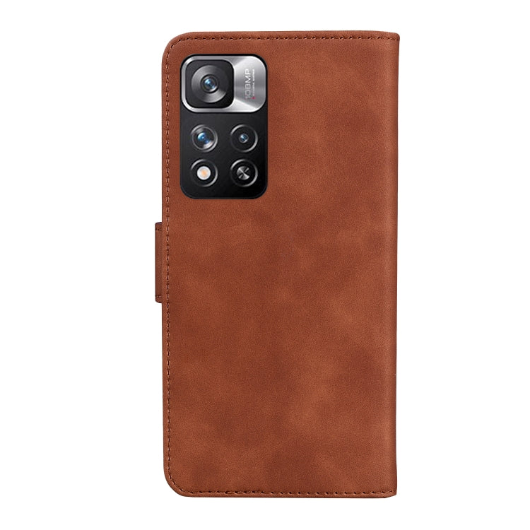 For Xiaomi Redmi Note 11 Pro / Note 11 Pro+ 5G Skin Feel Pure Color Flip Leather Phone Case