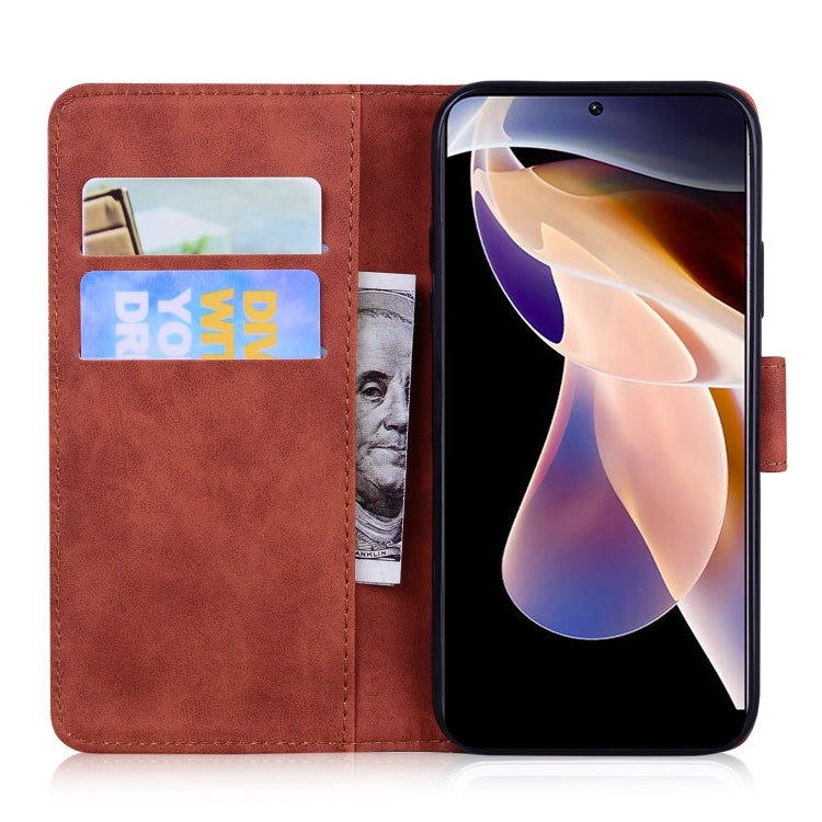 For Xiaomi Redmi Note 11 Pro / Note 11 Pro+ 5G Skin Feel Pure Color Flip Leather Phone Case