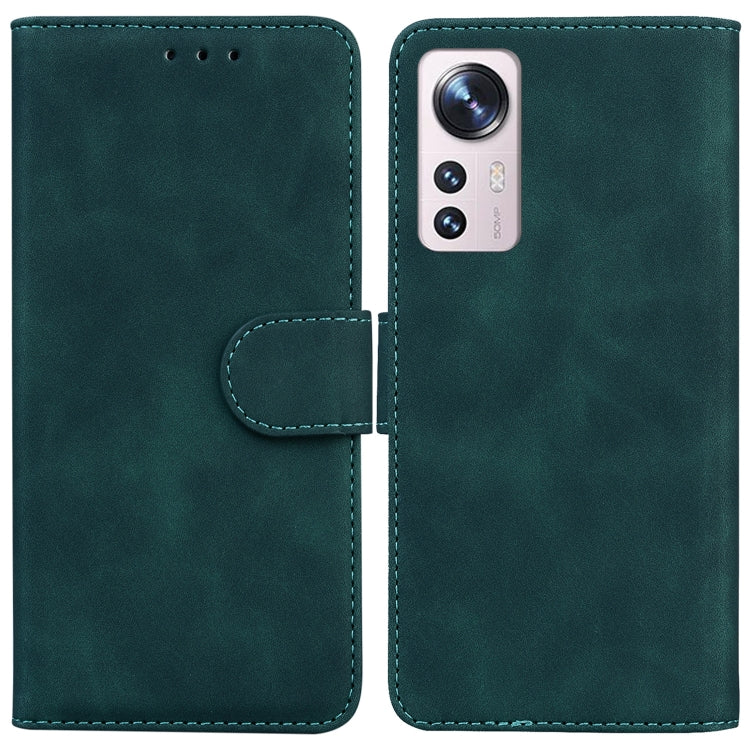 For Xiaomi 12 / 12X Skin Feel Pure Color Flip Leather Phone Case