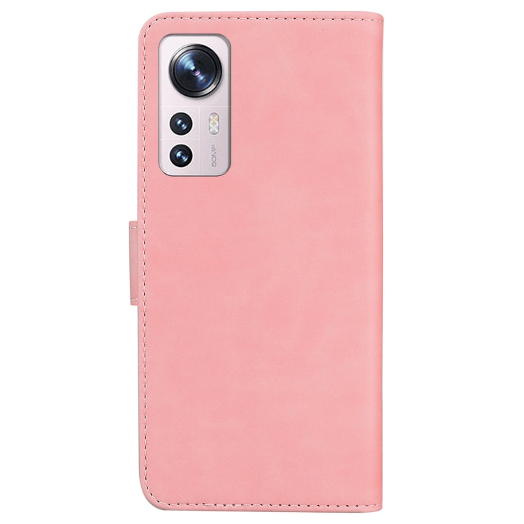 For Xiaomi 12 Pro Skin Feel Pure Color Flip Leather Phone Case