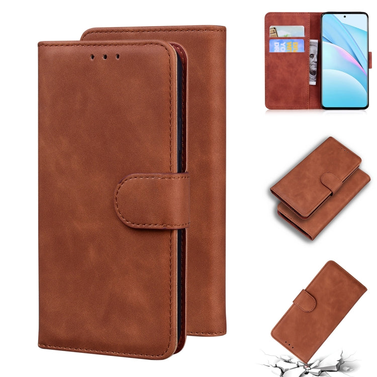 For Xiaomi Mi 10T Lite 5G Skin Feel Pure Color Flip Leather Phone Case
