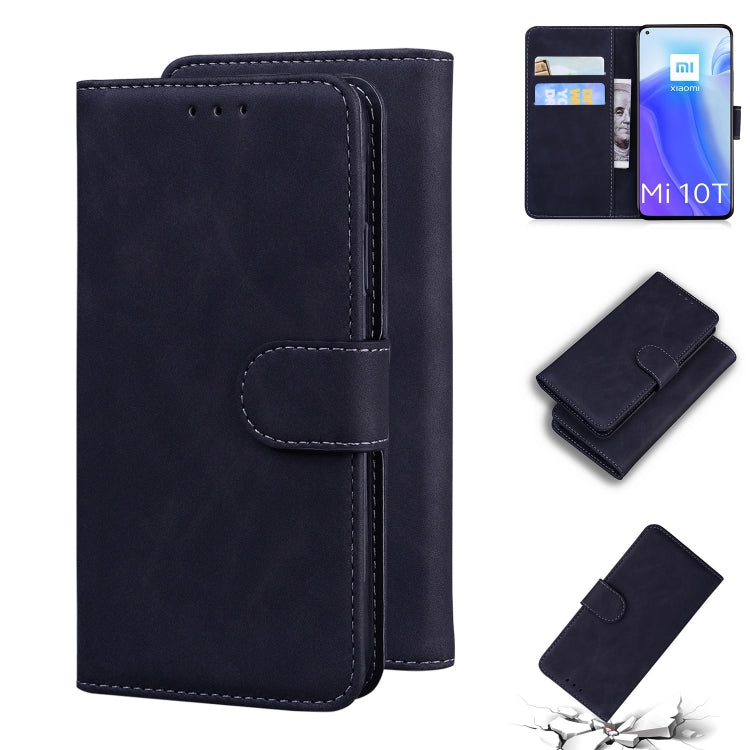 For Xiaomi Mi 10T Pro 5G / 10T 5G Skin Feel Pure Color Flip Leather Phone Case