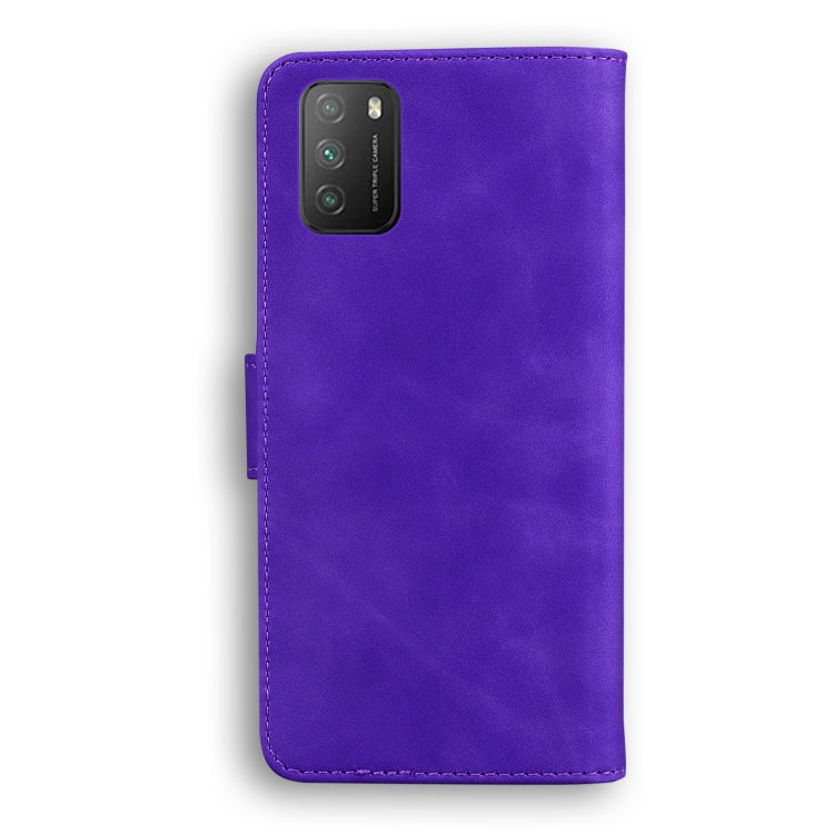 For Xiaomi Poco M3 Skin Feel Pure Color Flip Leather Phone Case