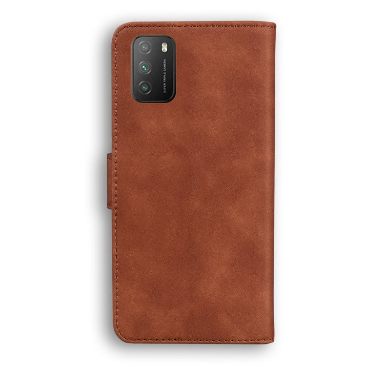 For Xiaomi Poco M3 Skin Feel Pure Color Flip Leather Phone Case