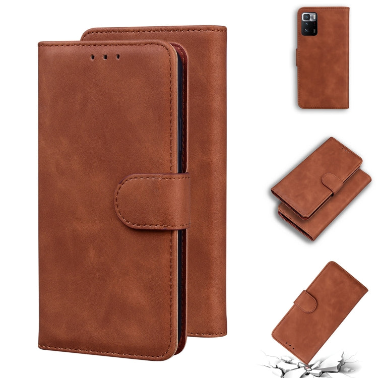 For Xiaomi Redmi Note 10 Pro China / Poco X3 GT Skin Feel Pure Color Flip Leather Phone Case
