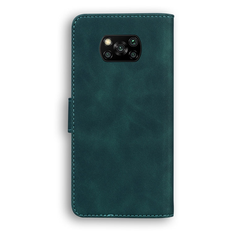 For Xiaomi Poco X3 NFC Skin Feel Pure Color Flip Leather Phone Case