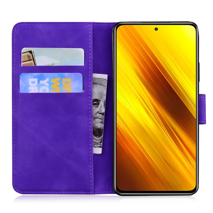 For Xiaomi Poco X3 NFC Skin Feel Pure Color Flip Leather Phone Case