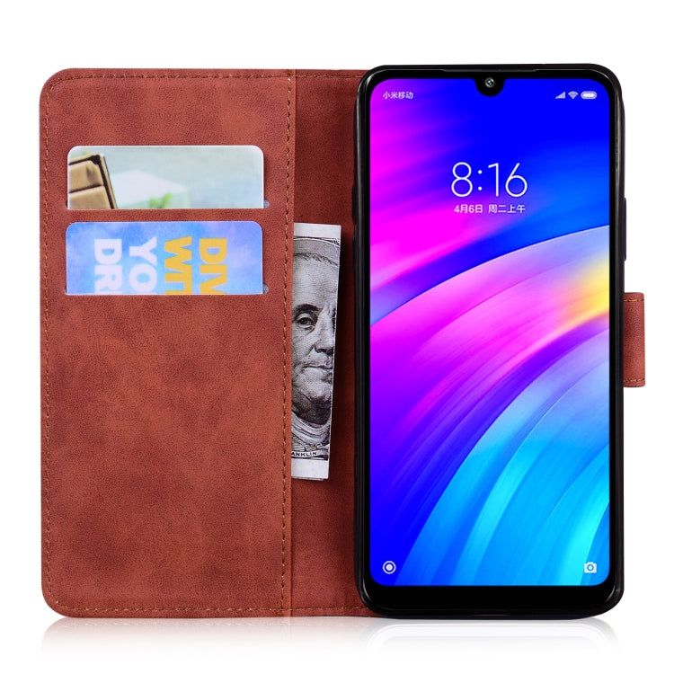 For Xiaomi Redmi 7 / Y3 India Skin Feel Pure Color Flip Leather Phone Case