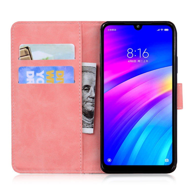 For Xiaomi Redmi 7 / Y3 India Skin Feel Pure Color Flip Leather Phone Case