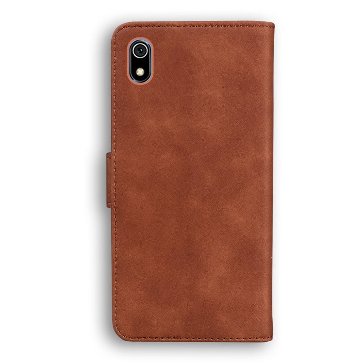 For Xiaomi Redmi 7A Skin Feel Pure Color Flip Leather Phone Case