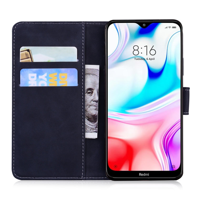 For Xiaomi Redmi 8 Skin Feel Pure Color Flip Leather Phone Case