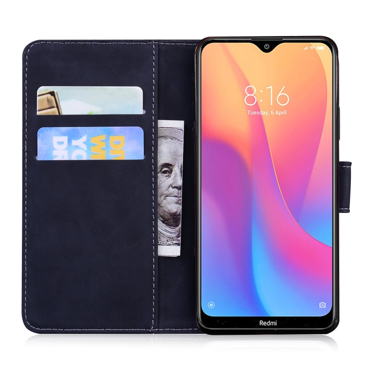 For Xiaomi Redmi 8A Skin Feel Pure Color Flip Leather Phone Case