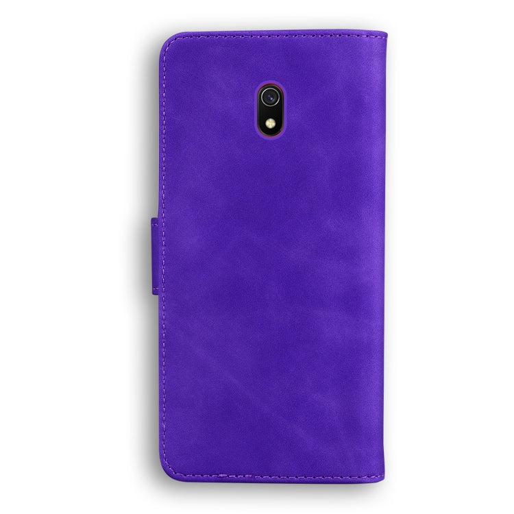 For Xiaomi Redmi 8A Skin Feel Pure Color Flip Leather Phone Case