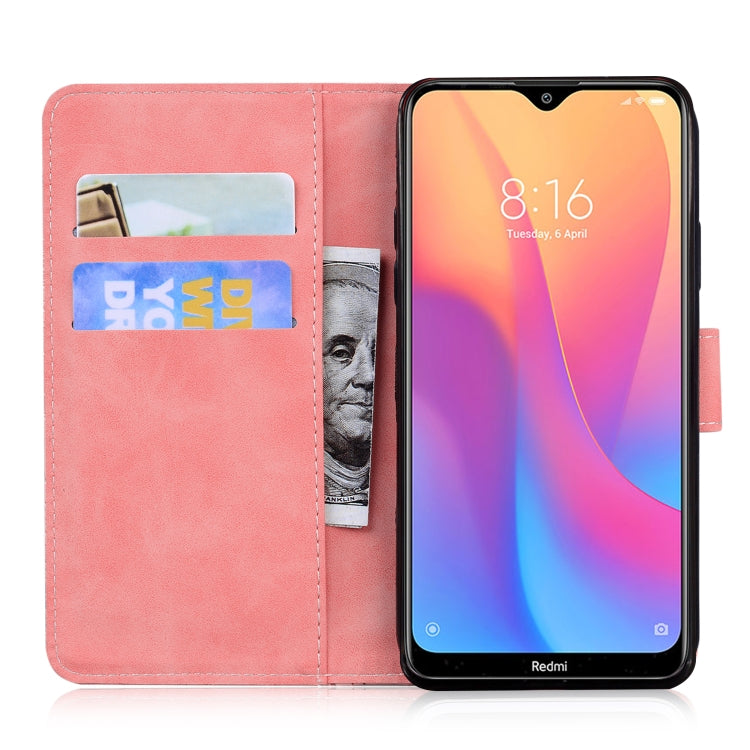 For Xiaomi Redmi 8A Skin Feel Pure Color Flip Leather Phone Case