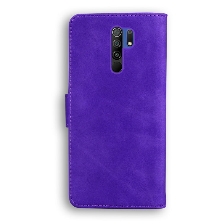For Xiaomi Redmi 9 Skin Feel Pure Color Flip Leather Phone Case