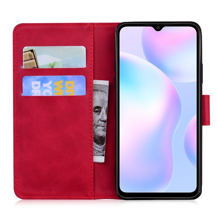 For Xiaomi Redmi 9A Skin Feel Pure Color Flip Leather Phone Case