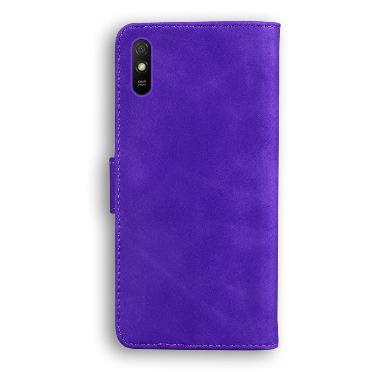 For Xiaomi Redmi 9A Skin Feel Pure Color Flip Leather Phone Case