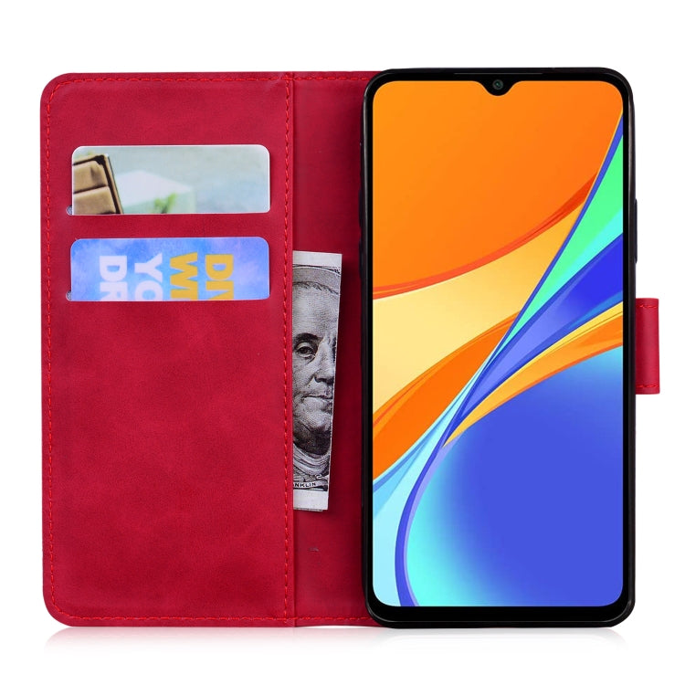 For Xiaomi Redmi 9C Skin Feel Pure Color Flip Leather Phone Case