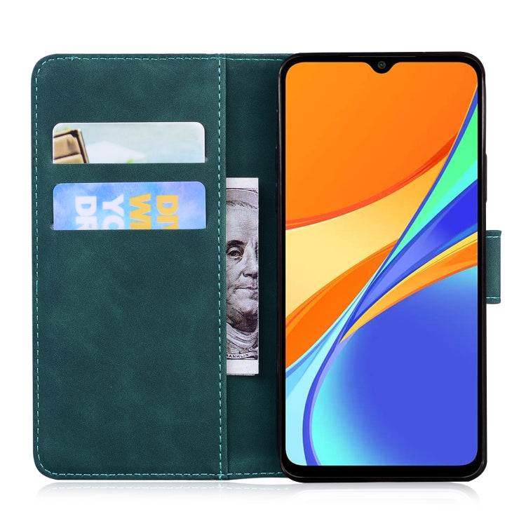 For Xiaomi Redmi 9C Skin Feel Pure Color Flip Leather Phone Case