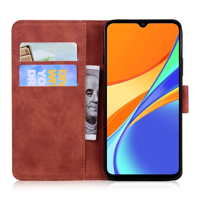 For Xiaomi Redmi 9C Skin Feel Pure Color Flip Leather Phone Case