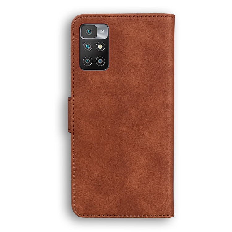 For Xiaomi Redmi 10 Skin Feel Pure Color Flip Leather Phone Case