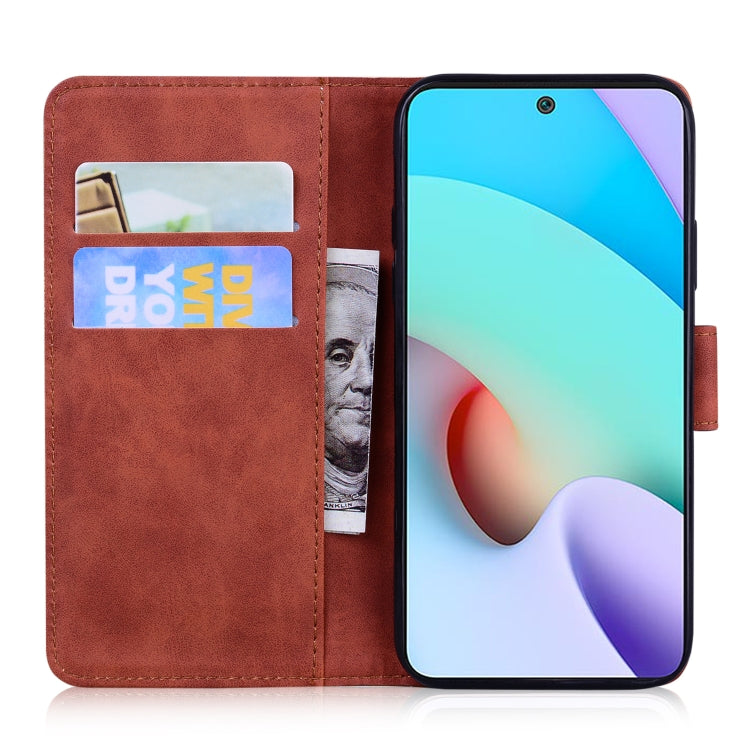 For Xiaomi Redmi 10 Skin Feel Pure Color Flip Leather Phone Case