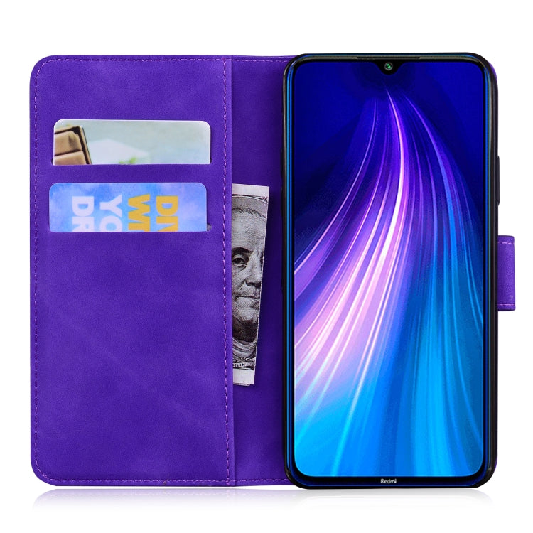 For Xiaomi Redmi Note 8 Skin Feel Pure Color Flip Leather Phone Case