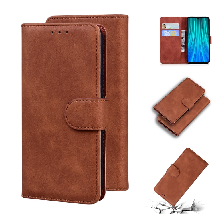 For Xiaomi Redmi Note 8 Pro Skin Feel Pure Color Flip Leather Phone Case