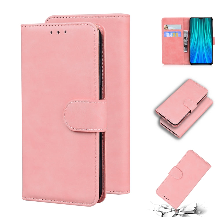 For Xiaomi Redmi Note 8 Pro Skin Feel Pure Color Flip Leather Phone Case