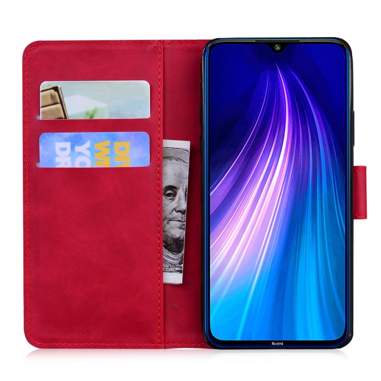 For Xiaomi Redmi Note 8T Skin Feel Pure Color Flip Leather Phone Case
