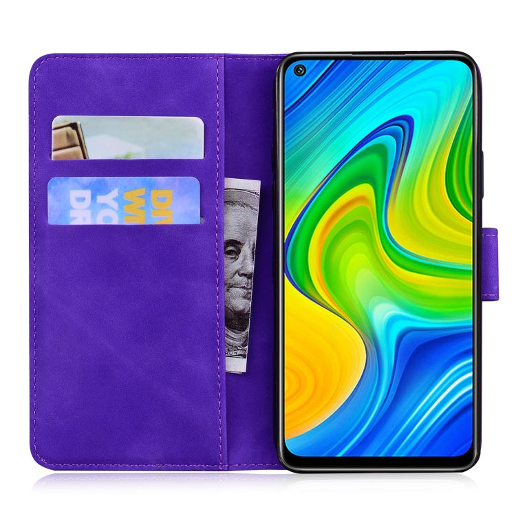 For Xiaomi Redmi Note 9 / 10X 4G Skin Feel Pure Color Flip Leather Phone Case