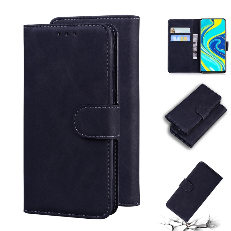 For Xiaomi Redmi Note 9S / Note 9 Pro / Note 9 Pro Max Skin Feel Pure Color Flip Leather Phone Case