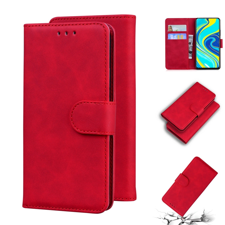 For Xiaomi Redmi Note 9S / Note 9 Pro / Note 9 Pro Max Skin Feel Pure Color Flip Leather Phone Case