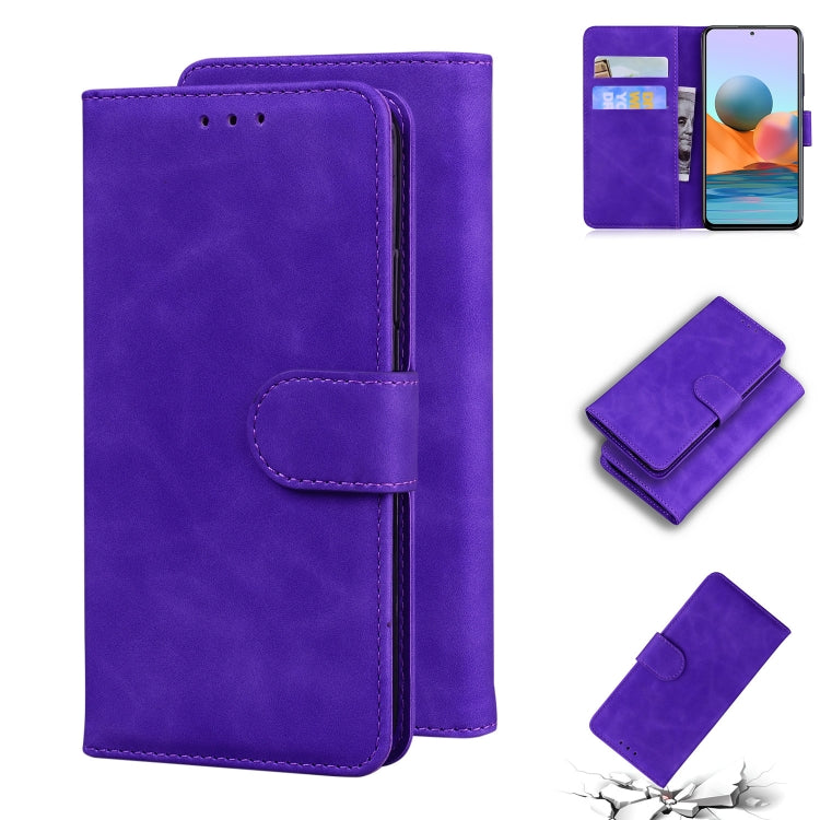 For Xiaomi Redmi Note 10 Pro / Note 10 Pro Max Skin Feel Pure Color Flip Leather Phone Case