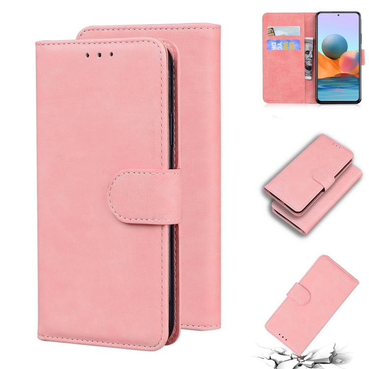 For Xiaomi Redmi Note 10 Pro / Note 10 Pro Max Skin Feel Pure Color Flip Leather Phone Case