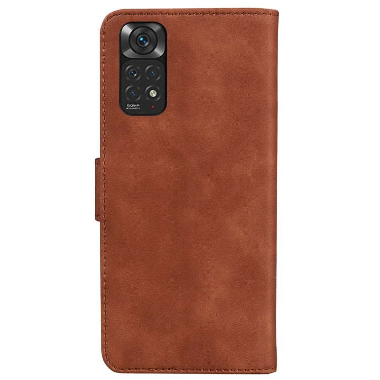 For Xiaomi Redmi Note 11 Global / Note 11S Skin Feel Pure Color Flip Leather Phone Case