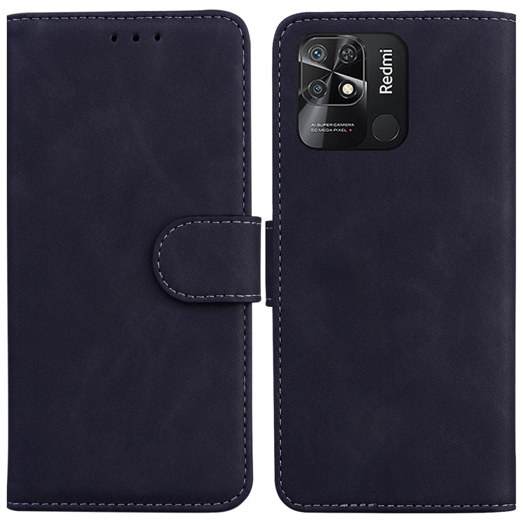 For Xiaomi Redmi 10C Skin Feel Pure Color Flip Leather Phone Case