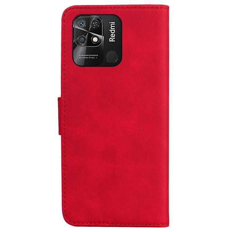 For Xiaomi Redmi 10C Skin Feel Pure Color Flip Leather Phone Case