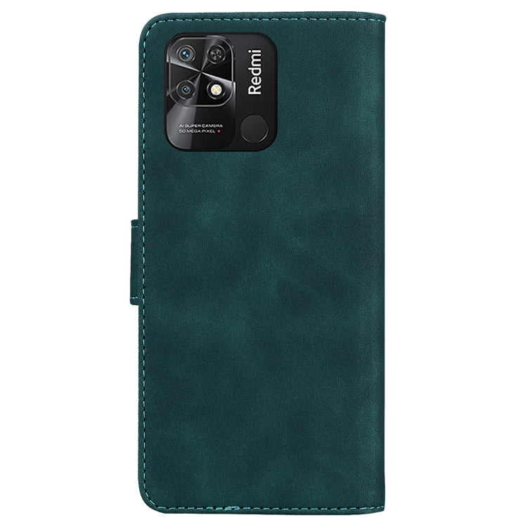 For Xiaomi Redmi 10C Skin Feel Pure Color Flip Leather Phone Case