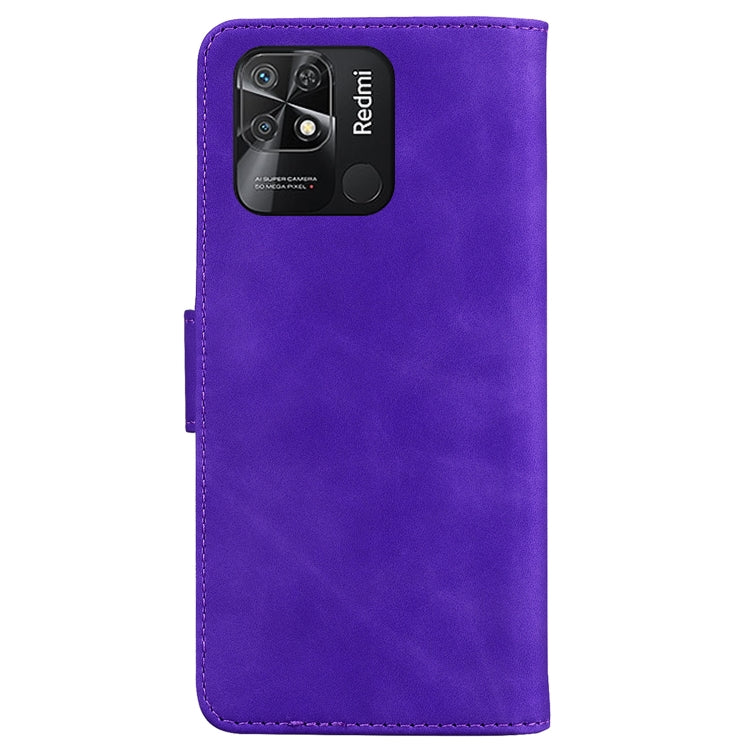 For Xiaomi Redmi 10C Skin Feel Pure Color Flip Leather Phone Case