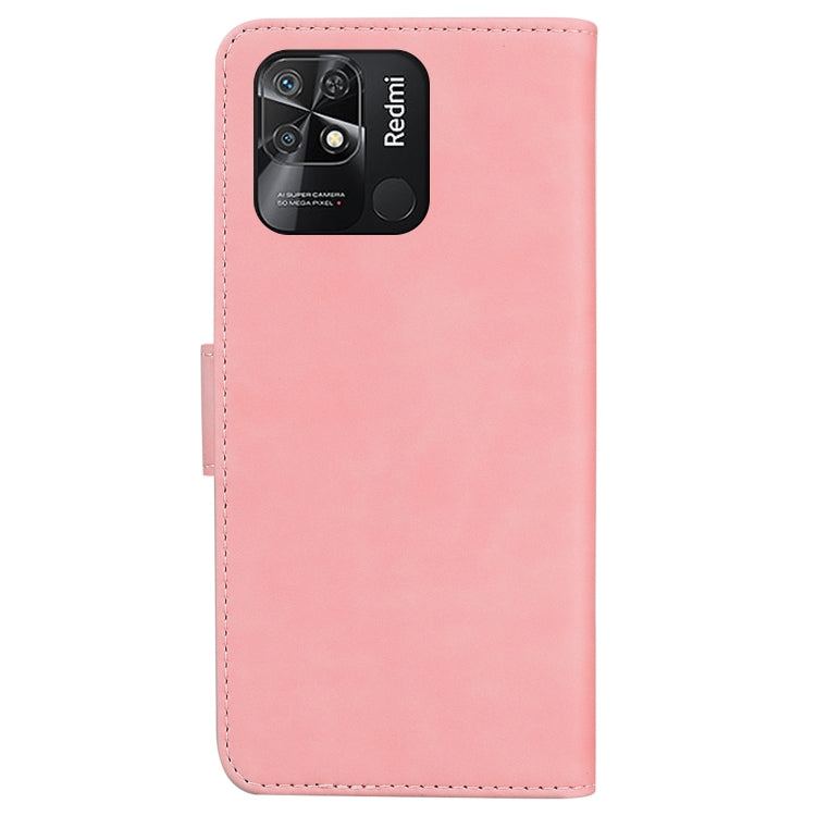 For Xiaomi Redmi 10C Skin Feel Pure Color Flip Leather Phone Case