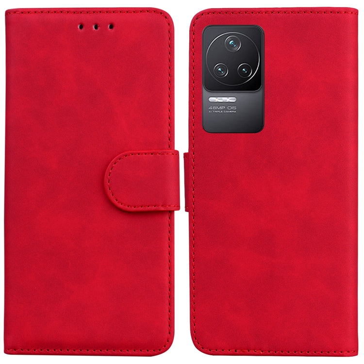 For Xiaomi Redmi K40S Skin Feel Pure Color Flip Leather Phone Case