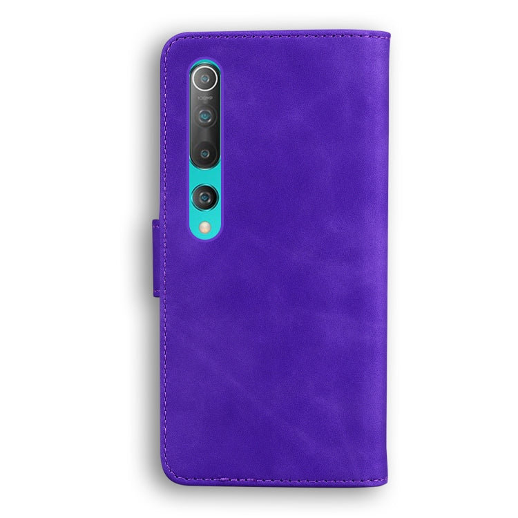 For Xiaomi Mi 10 / 10 Pro 5G Skin Feel Pure Color Flip Leather Phone Case